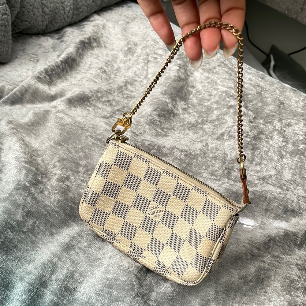 SOLD! Louis Vuitton Mini Pochette - Damier Azur